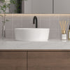 Modern Gloss White Bathroom Sink Wash Basin Round Countertop Ceramic Bowl Waste