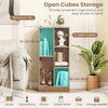 Open Display Cabinet Organizer Living Room 5-Cube Bookshelf-Natural