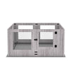 Heavy Duty Dog Playpen Shatter-proof Glass Pet Enclosure Crate Cage Indoor Fence
