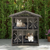 2-tier Cat House Kitten Condo Enclosure w/ Removable Cushions