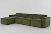 Swyft Model 03 4 Seater Chaise Sofa - Vine Velvet RRP £3995