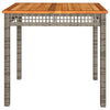 Garden Table Outdoor Table Patio Dining Table Poly Rattan Acacia Wood