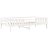 Bed and Set with Roof White 80x200 Solid Wood Pine L5A0
