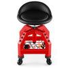 Rolling Seat Mechanic Stool Chair Height Adjustable Roller Work Chair w/Tray
