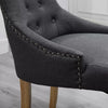 1/2/4/6 Dining Chairs Armchair High Back Linen/Velvet Upholstered Wood Legs Home