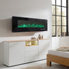 Electric 50/60/72" Insert/Wall Mounted LED Fireplace Inset Into Fire Freestand