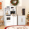 Kids Kitchen Playset Play Kitchen Refrigerator w/ Talking Wall Chart