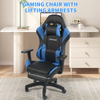 Gaming Chair Leather Racing Office Executive Recliner with Leg Rest Massage