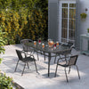 Garden Bistro Furniture Table Rattan Chairs Variable Shape with Umbrella Hole