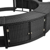 Rattan Round Hot Tub Surround Spa Accessory Backyard Oasis Outdoor Garden Patio