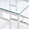 Set of 3 Glass Nesting Coffee Tables Stacking End Side Tables for Living Room