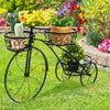 Bicycle Planter Metal Plant Stand Garden Bike Flower Pot Cart Holder Basket UK