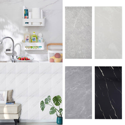 10x Thickened Marble Tile Sticker WallPanel Self-Adhesive Kitchen Bathroom Decor