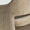 Nevada Dining Chair Beige Mocha Fully Upholstered Block Curved Frame