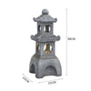Solar Power Water Fountain Garden Water Feature with LED Light Indoor Outdoor