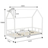 Kids Toddler Bed White Wooden Treehouse Low Childs Roof Canopy Bed Frame Sleeper