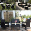 Rattan Garden Furniture 4 Piece Set Black Outdoor Chairs Table Sofa Conservatory