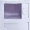Waterproof Round Cabinet Storage Shelf Abs Cylinder Cupboard Bedroom Bathroom UK