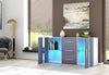 Cabinet Sideboard Living Room Buffet Cupboards 3 Drawer 2 Door with LED Lights
