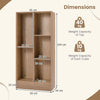 Open Display Cabinet Organizer Living Room 5-Cube Bookshelf-Natural