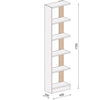 Pupis Space saving Shelf Bookcase (Walnut and White)