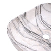 Bathroom Basin Sink Sit-on Flat Mounted Vessel Countertop Marble Effect w/ Waste