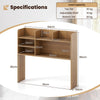 COSTWAY Desktop Bookshelf Desk Hutch Shelf for Computer Monitor-Natural