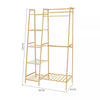 Bamboo Wooden Clothes Rail Hat Rack Open Wardrobe Garment Hanging Display Stand