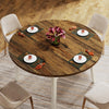 Round Dining Table for 4-6, 47-Inch Farmhouse Kitchen Table with Solid Wood Legs