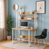 Computer Desk Laptop Writing Study Desk Home Office Workstation with Shelves