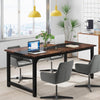 Tribesigns 63x31.5" Modern Computer Desk for Home Office, Rustic/Black.