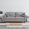 Luxury 2, 3 Seater Linen Fabric Couch Sofa Armchair with 2 Pillows Living Room
