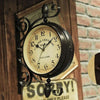 Outdoor Garden Paddington Station Wall Clock Double Sided Hanging Bracket Clocks