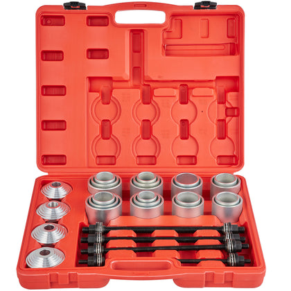 28PCS Press and Pull Sleeve Kit Bush Bearing Removal Kit Steel Case Tool