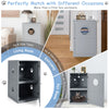 2-Tier Cat House Indoor Pet Crate Litter Box Enclosure Side Storage Cabinet