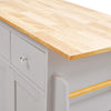 Kitchen Trolley Cart Rolling Island Cart Serving Cart W/ Storage Shelf & Drawer
