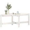 Coffee Table White 118x63x45 Solid Wood Pine Q9N3