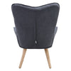 Modern Wing Back Armchair Lounge Chair Single Sofa With Footstool & Waist Pillow