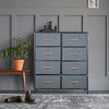 Panana Storage Dresser Organizer Unit,Chest of Drawers with 8 Fabric Bins