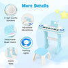 Electronic Kids Piano Toy with Stool 8 Rhythms & 8 Instruments-Blue