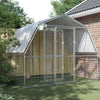 Chicken Cages 2 pcs with Roof and Door Galvanised Steel T6K1