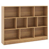 3-Tier Freestanding Storage Organizer 10-Cube Bookshelf with 2 Anti-Tipping Kits