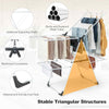 Stable A-shaped Stainless Steel Frame Foldable Clothes Drying Rack