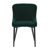 2/4/6 Pcs Dining Chairs Set Velvet Padded Seat Metal Legs Kitchen Armchair Home