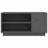 CIADAZ TV Cabinet Grey 80x35x40.5 Solid Wood Pine, Tv Unit, Tv Stand S3P5