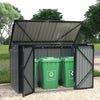 7ft Garden Lockable Storage Bike Tool Box Large Outdoor Garbage Bin Shed Locking