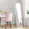 Silver White Rectangular Full Length Standing Mirror Metal Frame for Home Decor