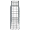 Arched Gabion Baskets 15 pcs 200x50x100/120 cm Galvanised Iron