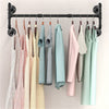 Heavy Duty Wall Mounted Clothes Rail Metal Garment Hanging Wardrobe Storage Rack