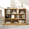 Costway Wood Storage Cube Bookcase 3 Tier 8 Cube Open Shelf Storage Cabinet